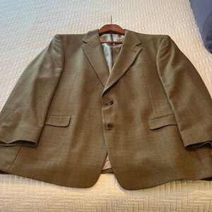 Hart Schaffner Marx Brown/Olive Blazer Lightweight Wool